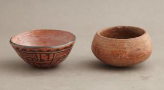 Appraisal: Two Small Pre-Columbian Terracotta Bowls one with original paint decoration