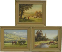 Appraisal: Attr Alois Reichl German th Century A collection of three