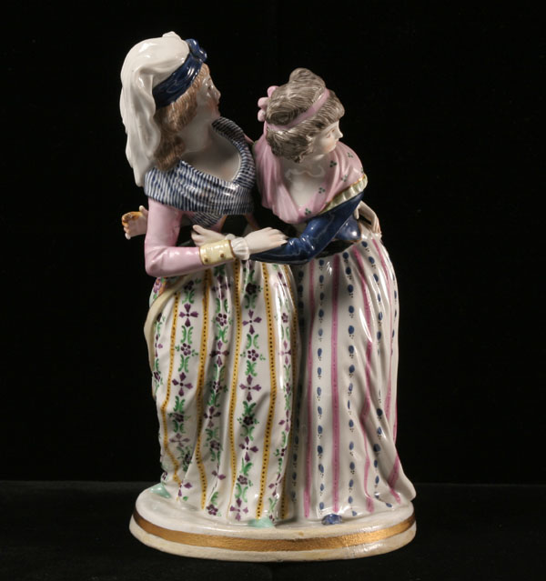 Appraisal: German porcelain figural group of two women marked on base