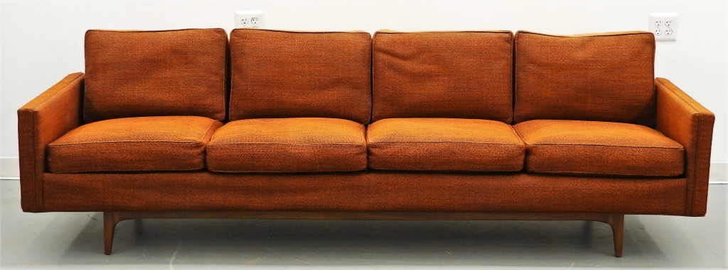 Appraisal: MILO BAUGHMAN THAYER COGGIN WALNUT COUCH SOFA United States -