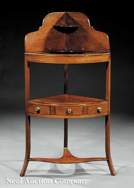 Appraisal: A George III Mahogany Corner Washstand late th early th