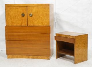 Appraisal: pc Stylish Mid Century Decorator Exotic Wood Gen pc Stylish