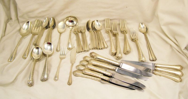 Appraisal: pcs Easterling Rosemary Sterling Flatware Set includes - dinner forks