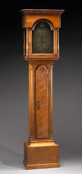 Appraisal: A Chippendale walnut tall case clock the dial inscribed John