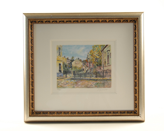 Appraisal: Pierre-Eugene Cambier - French Montmartre-Rue de L'Abreuvoir a serigraph on