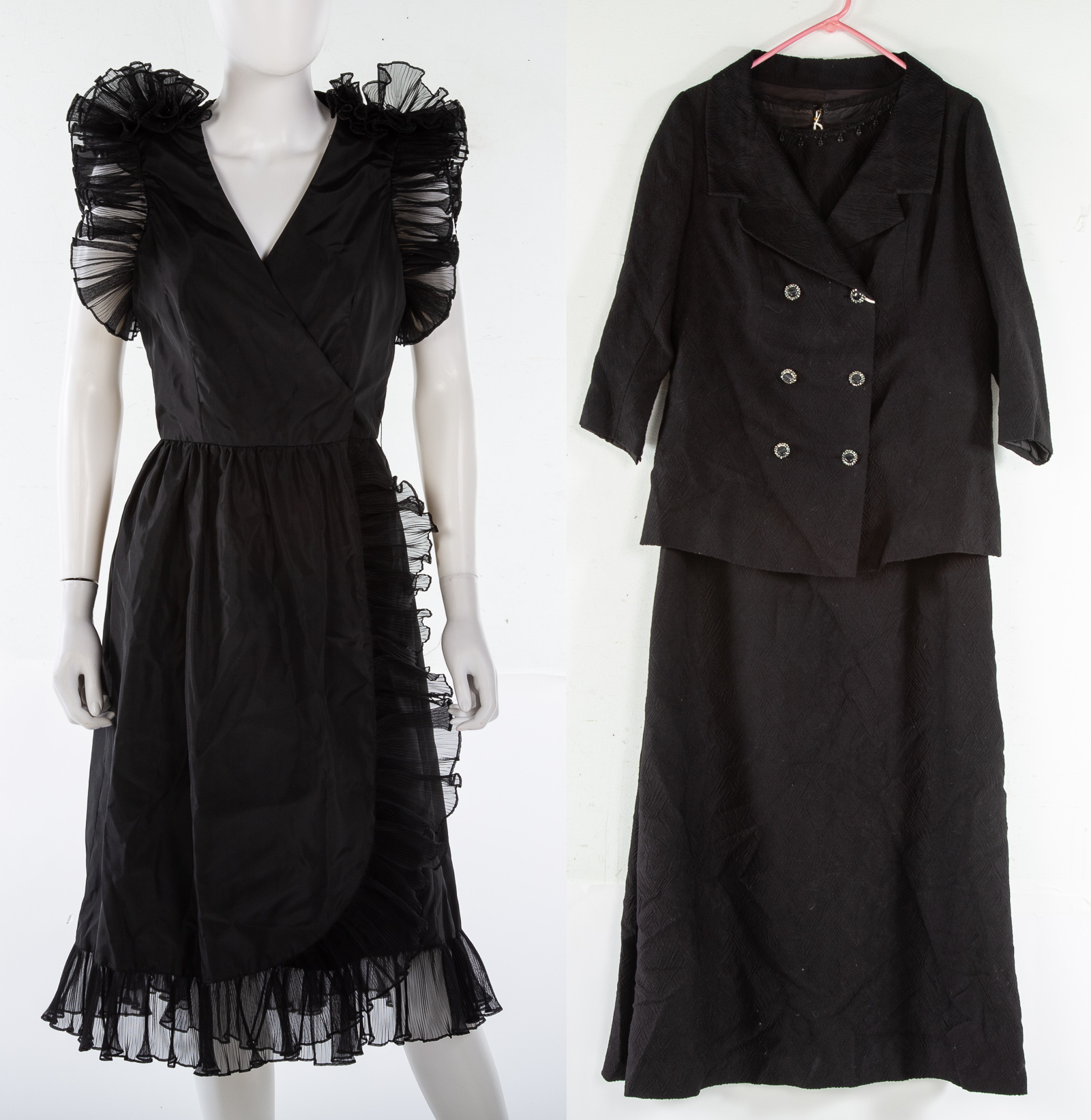 Appraisal: VINTAGE DRESS BY LOUISE MARINO AND DRESS SUIT dress size