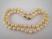 Appraisal: A cultured pearl necklace with a yellow metal tests carat