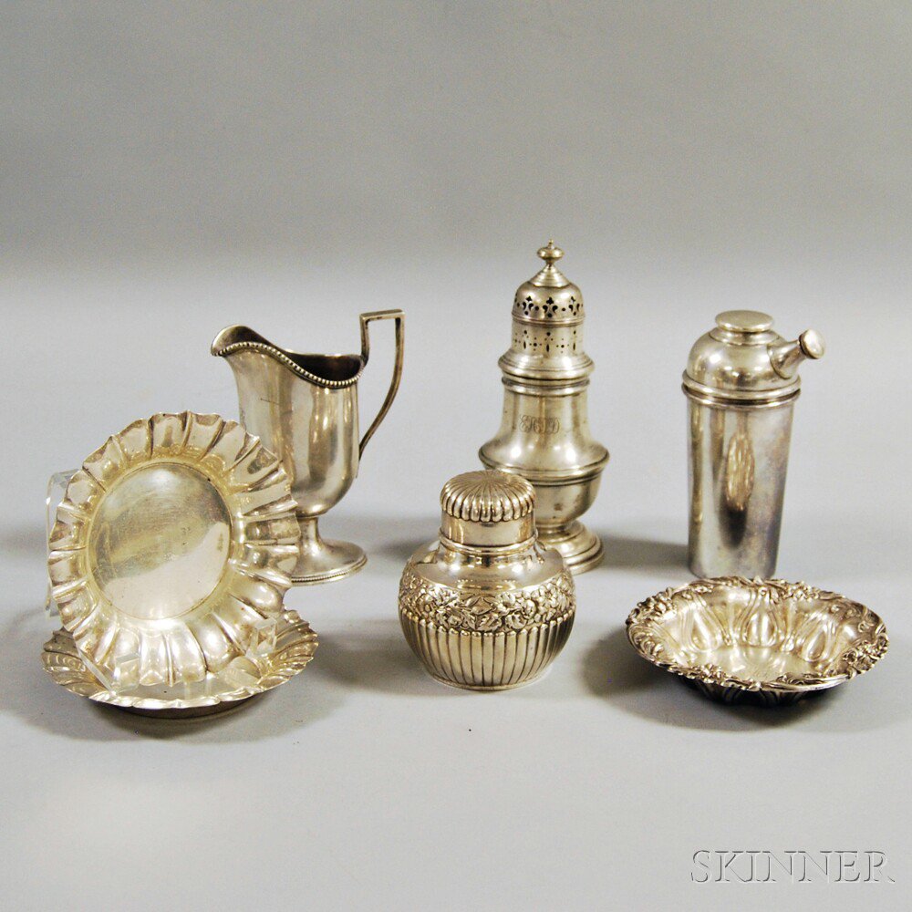 Appraisal: Group of Sterling Silver Tableware including a Tiffany Co tea