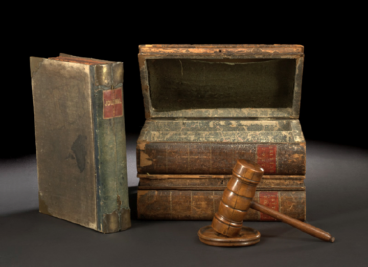 Appraisal: Large French Brass- Leather- and Linen-Mounted Wooden Desk Box first