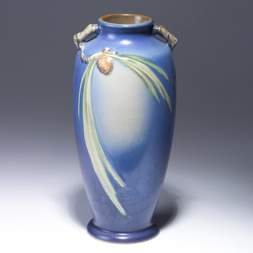 Appraisal: ROSEVILLE Blue Pine Cone vase - Faint impressed mark