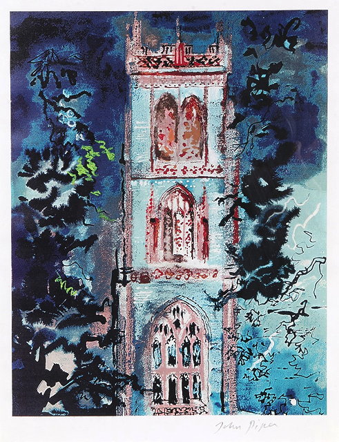 Appraisal: AFTER JOHN PIPERHuish Episcopi church tower Somerset Church Tower print