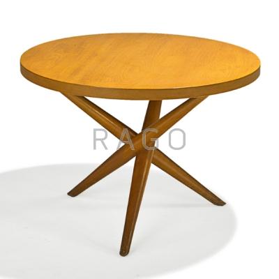 Appraisal: T H ROBSJOHN GIBBINGS WIDDICOMB Walnut occasional table Grand Rapids