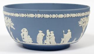 Appraisal: WEDGWOOD BLUE JASPERWARE BOWL WEDGWOOD BLUE JASPERWARE BOWL H DIA