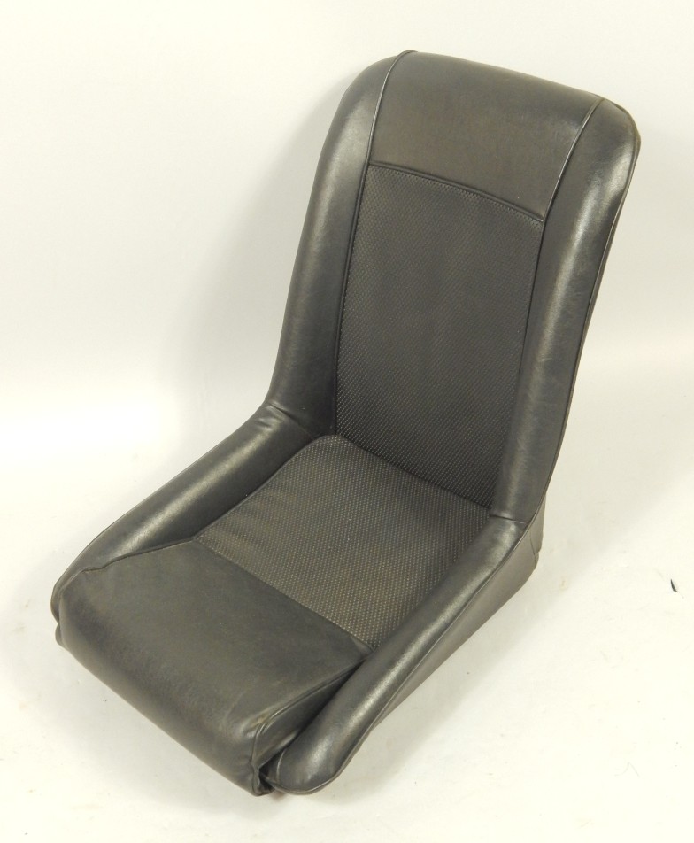 Appraisal: A black leather car seat