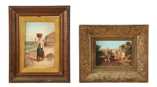 Appraisal: TWO GILT FRAMES American or European early th century One