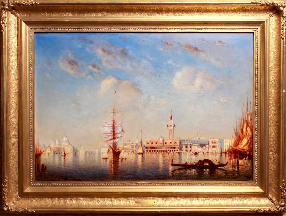 Appraisal: Gilbert Davis Munger Venetian Scene Oil on Canvas Gilbert Davis