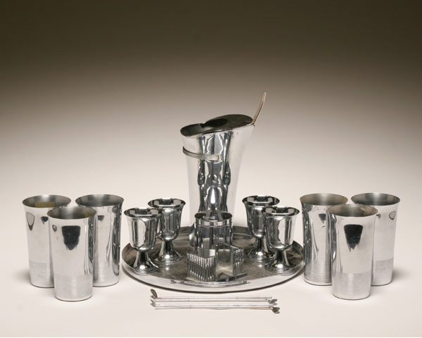 Appraisal: Chase Chrome pc barware angular cocktail stirring pitcher by Von