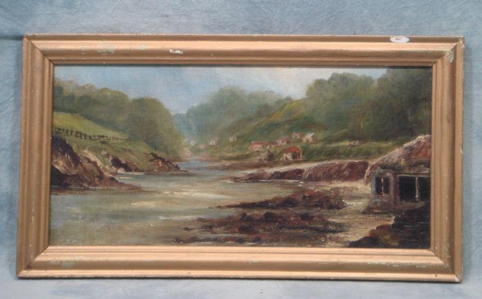 Appraisal: Thomas Hart English - o c Streamside Mountain Village titled