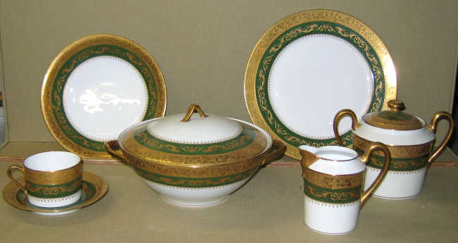 Appraisal: FRENCH PORCELAIN DINNER SERVICE Chastanger 'Luxe Porcelainor' Paris and Limoges