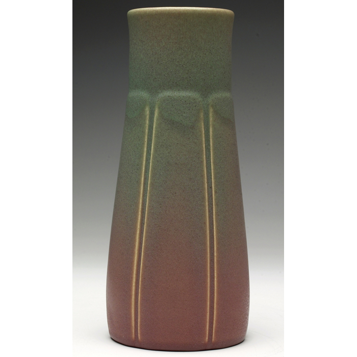 Appraisal: Rookwood vase vertical ribs covered in a pink and green