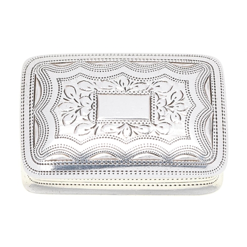 Appraisal: A George IV silver vinaigrette with die stamped grille the