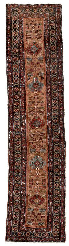 Appraisal: Northwest Persian Runner mid th century tan field with stylized