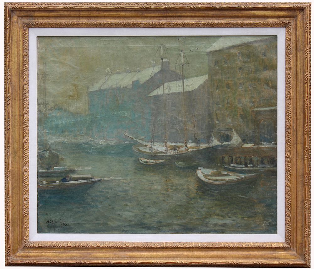 Appraisal: Arthur C Goodwin - T-Wharf Boston Arthur Clifton Goodwin Massachusetts