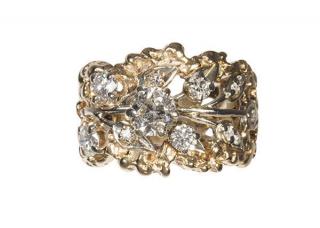 Appraisal: Diamond k yellow and white gold ring Diamond k yellow