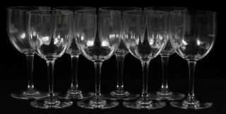 Appraisal: BACCARAT 'MONTAIGNE-OPTIC' WHITE WINES PIECES H Stamped