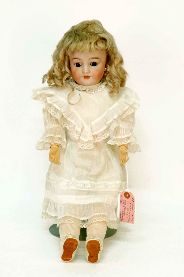 Appraisal: A Simon Halbig child doll Bisque socket head Stationary eyes