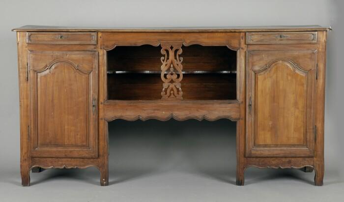 Appraisal: Louis XV-Style Fruitwood Side Cabinet in x ft in x