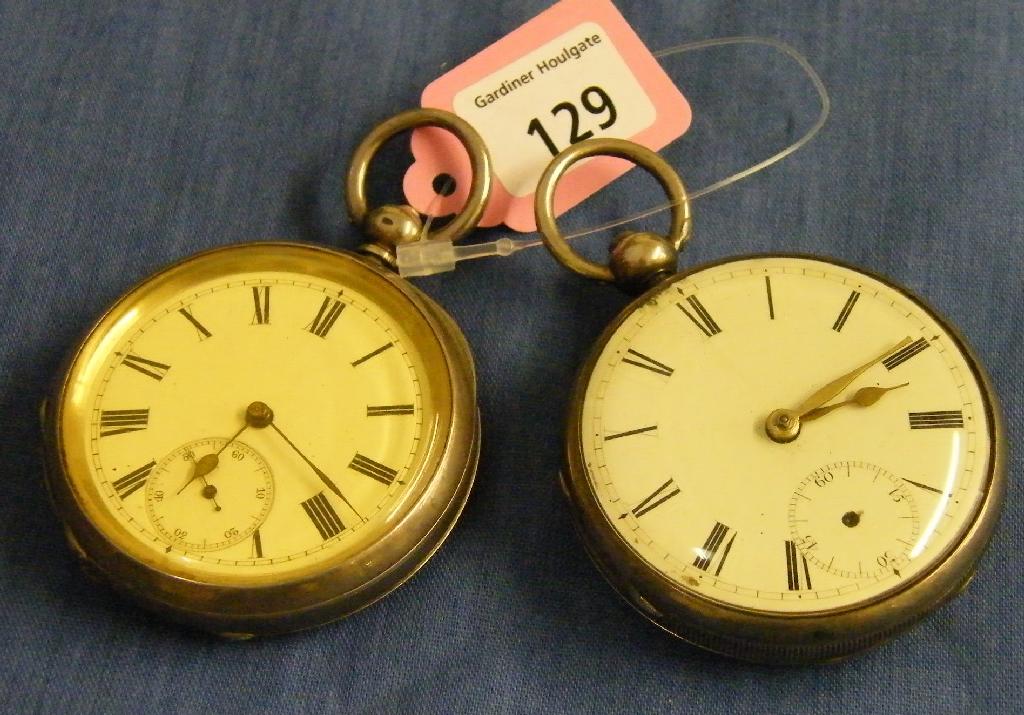 Appraisal: Swiss silver cylinder engine turned pocket watch examined by J