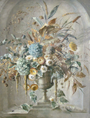 Appraisal: Terence Loudon exh - - Dried flowers in an urn