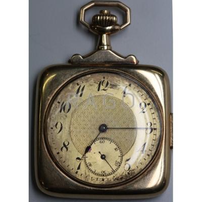 Appraisal: SWISS SQUARE K GOLD QUARTER HOUR REPEATING POCKET WATCH R