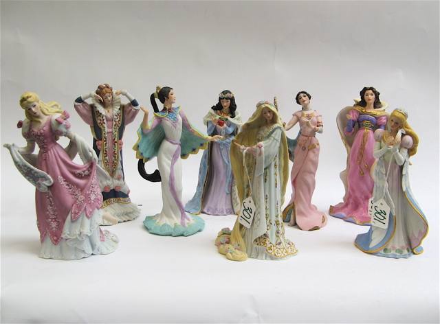 Appraisal: EIGHT LENOX PORCELAIN FIGURES hand crafted and hand painted Includes