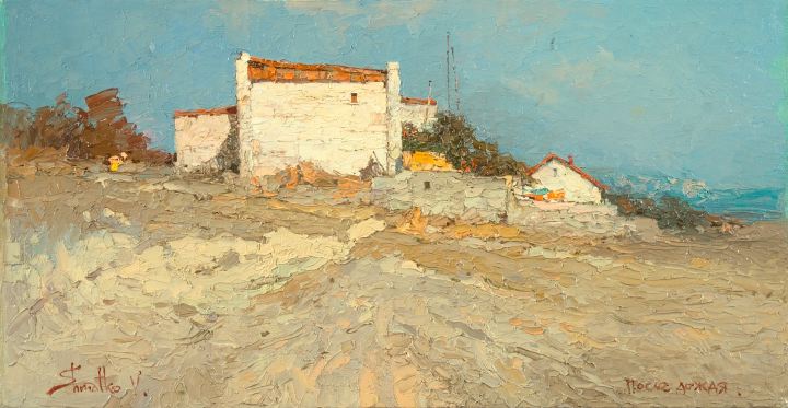 Appraisal: Valeriy Shmatko Ukranian b Crimean Coastal Scene oil on canvas