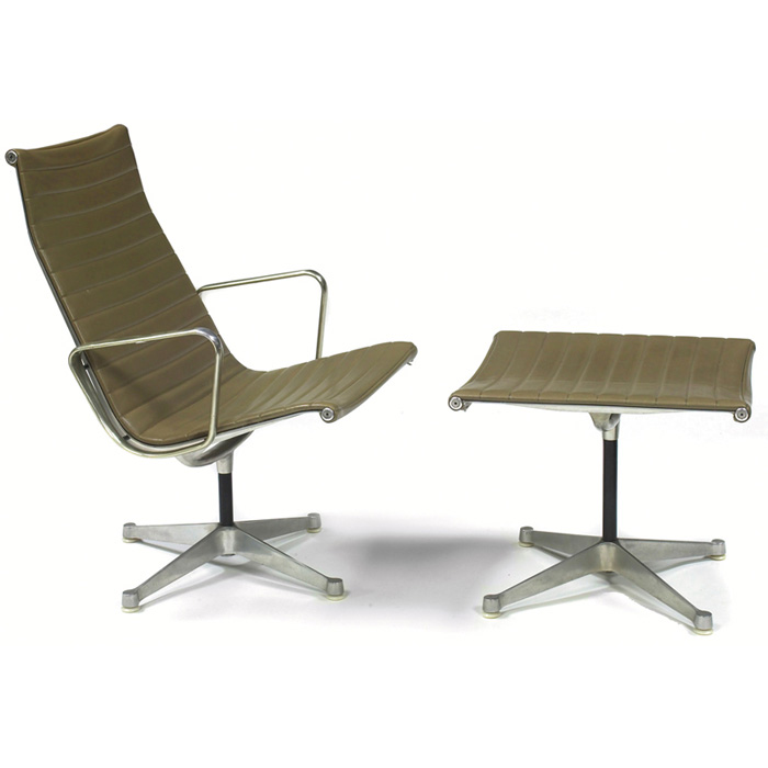 Appraisal: Charles and Ray Eames Aluminum Group lounge chair and ottoman