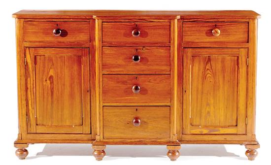 Appraisal: Southern yellow pine sideboard probably North Carolina first half th