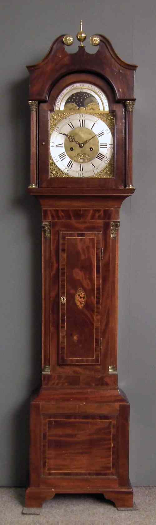 Appraisal: A late th early th Century mahogany longcase clock by