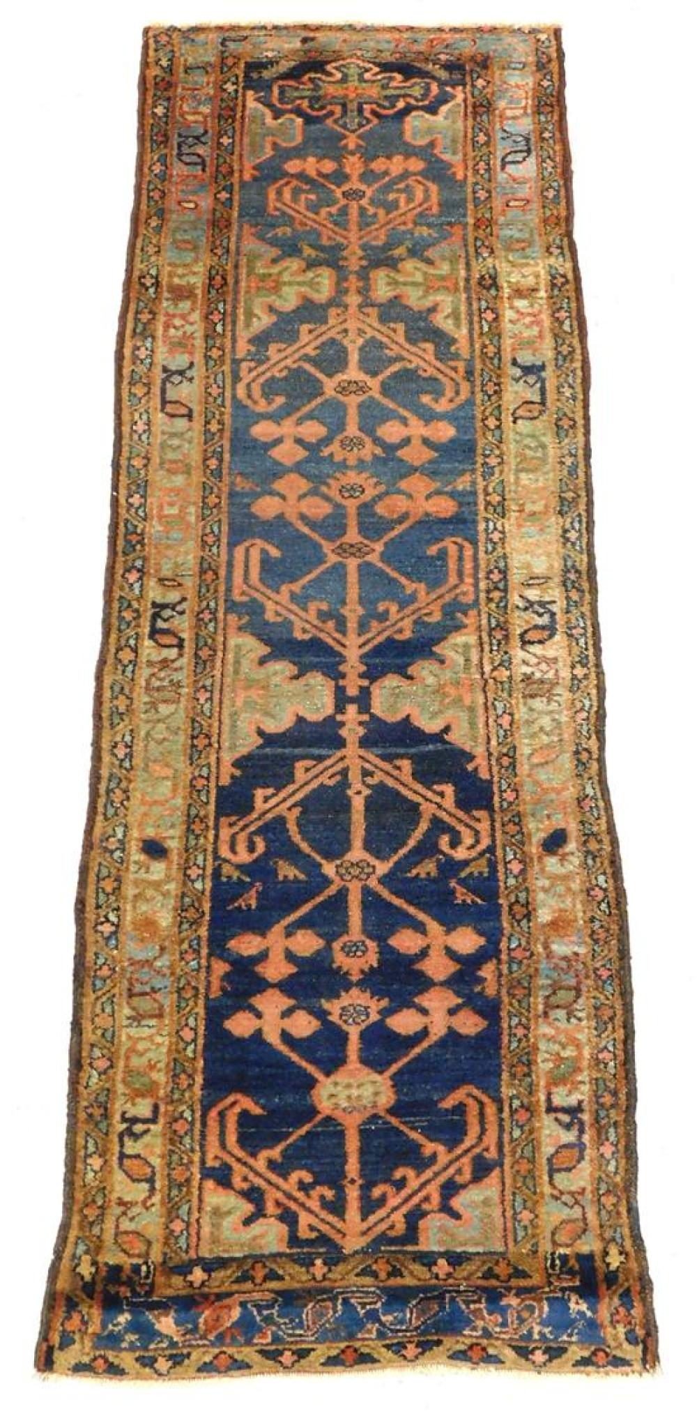 Appraisal: RUG Antique Persian runner ' x ' royal blue with