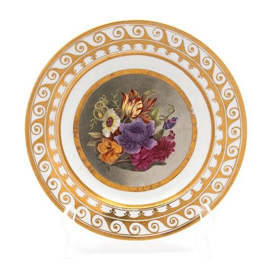 Appraisal: An English Porcelain Dinner Plate Diameter inches An English Porcelain