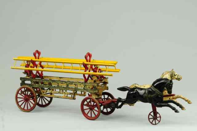 Appraisal: DENT LADDER WAGON Cast iron painted in white with traces