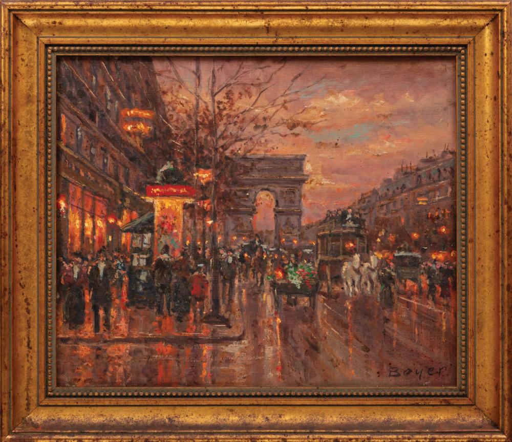 Appraisal: Jean Boyer French b View of Arc de Triomphe from