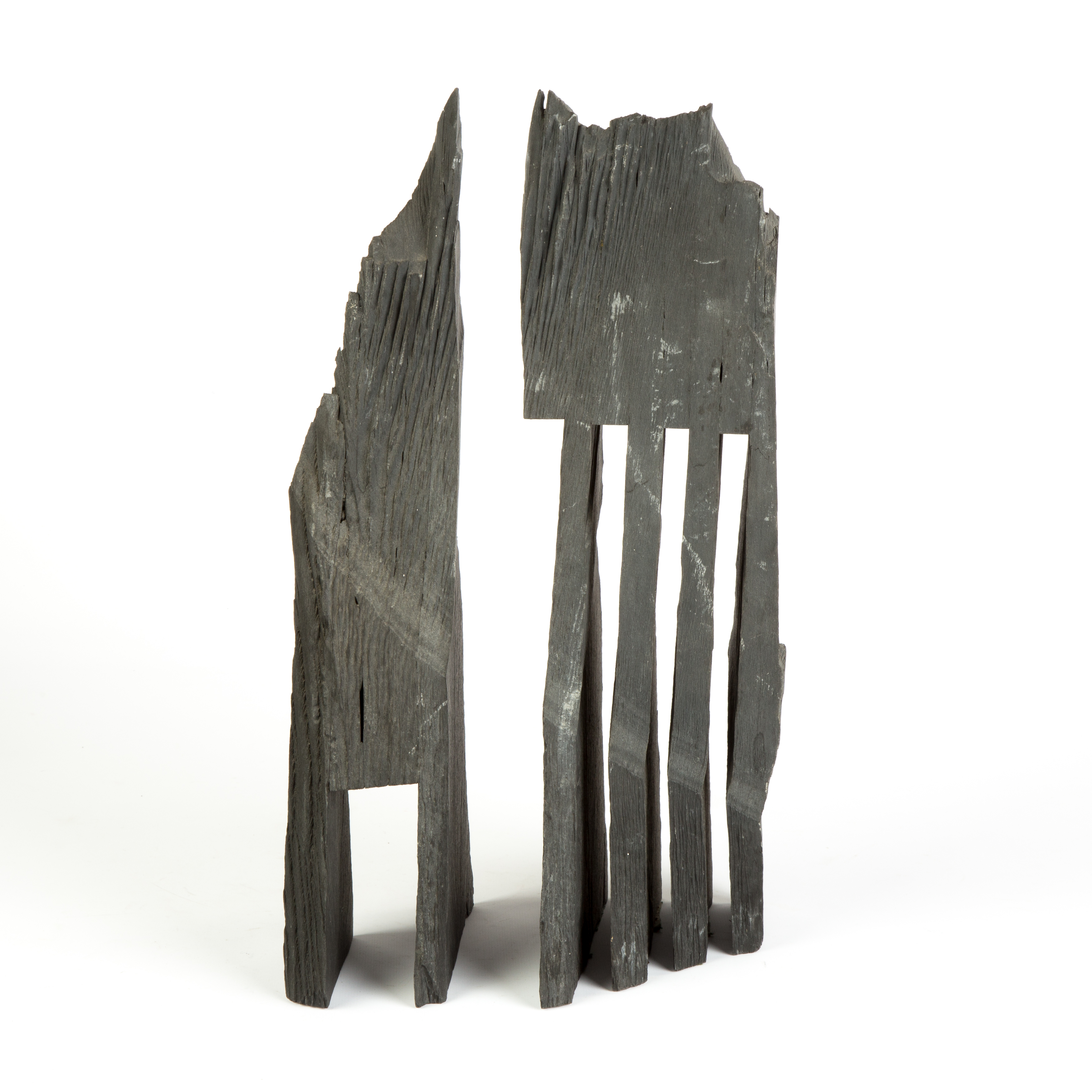 Appraisal: Livio Saganic Born Slate Sculptures c