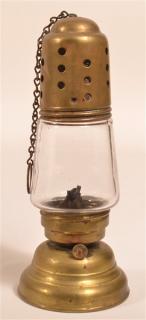 Appraisal: Large Brass Skater's Lantern Large Brass Skater's Lantern Patd DEC