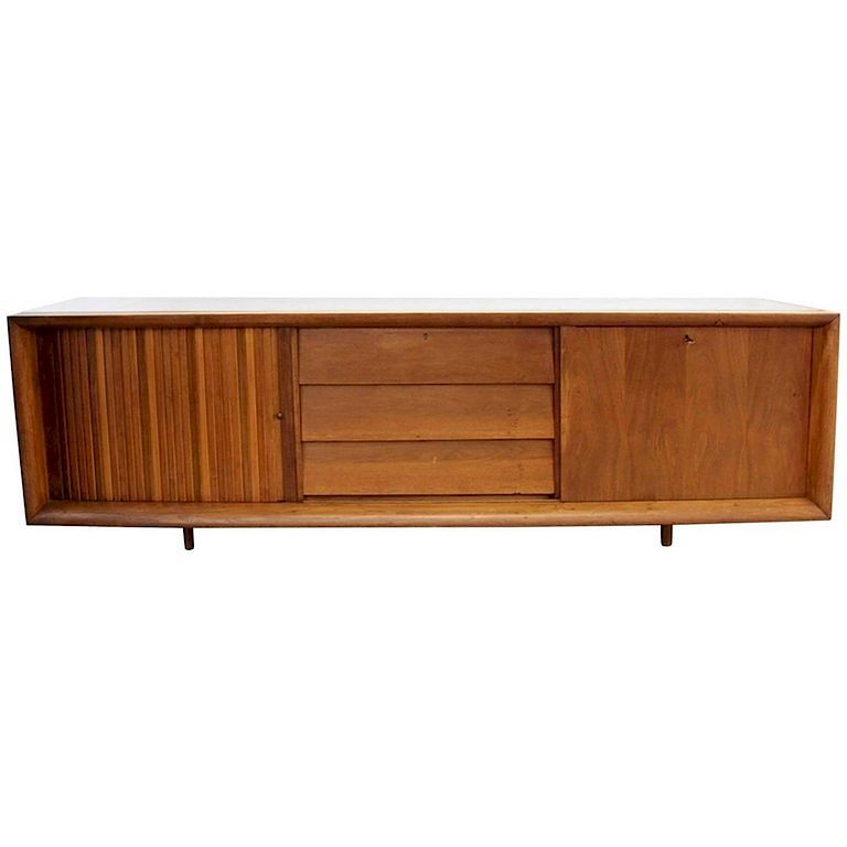 Appraisal: Samson Berman Mid-Century Modern Teak Sideboard Samson Berman mid-century modern