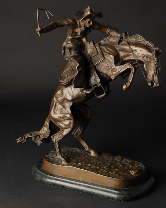 Appraisal: Frederic Sackrider Remington - American The Bronco Buster cast bronze