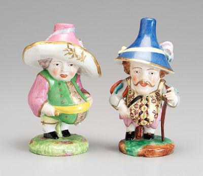 Appraisal: Pair dwarf figures gentleman with cane - in in rough