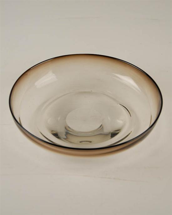 Appraisal: Gonzalez Low Studio Glass Bowl etched signature on bottom Dia