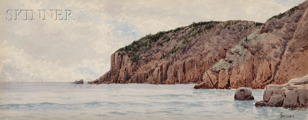 Appraisal: Alfred Thompson Bricher American - The Red Cliff Grand Manan